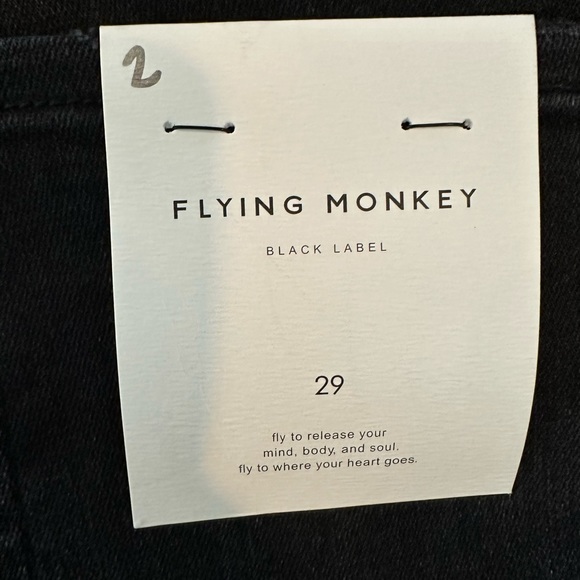 Black 5 button Flying Monkey jeans size 29. New with tags! - Picture 2 of 2